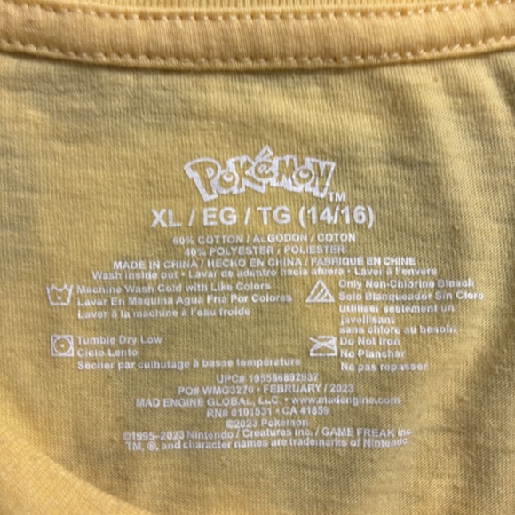 POKÉMON XL KIDS SHIRT - Picture 7 of 7